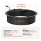 Black Carbon Steel Fire Pit with Swivel Grate and Outdoor Use